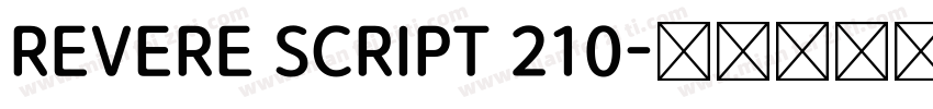 REVERE SCRIPT 210字体转换